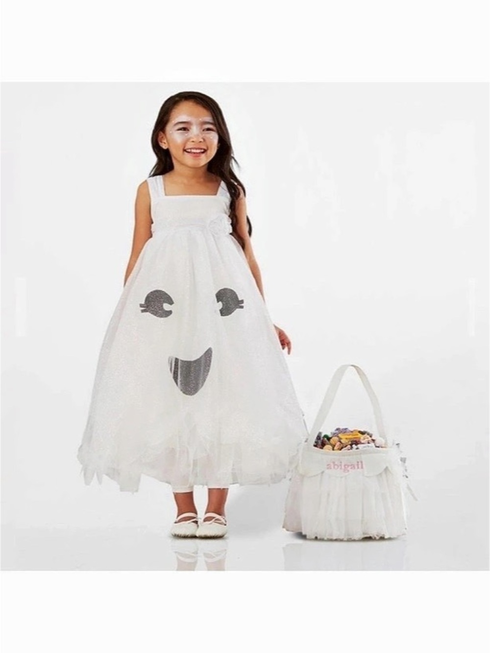 Pottery Barn Kids Light-Up Ghost Tutu Costume Girls 3T